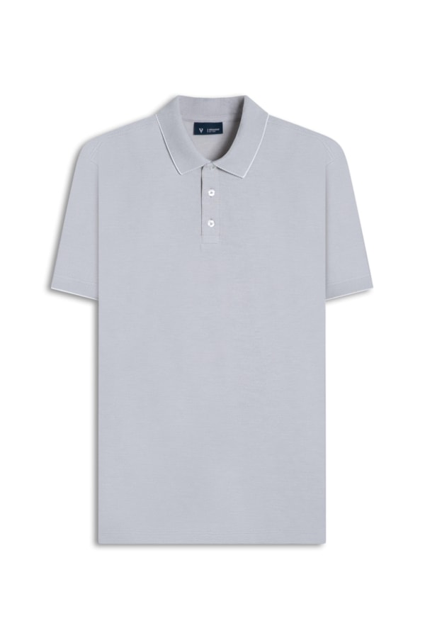Polo Piquet Juno Preto Mescla