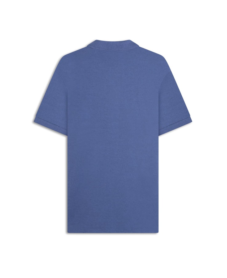 Polo Piquet Mescla Básica Azul Jeans