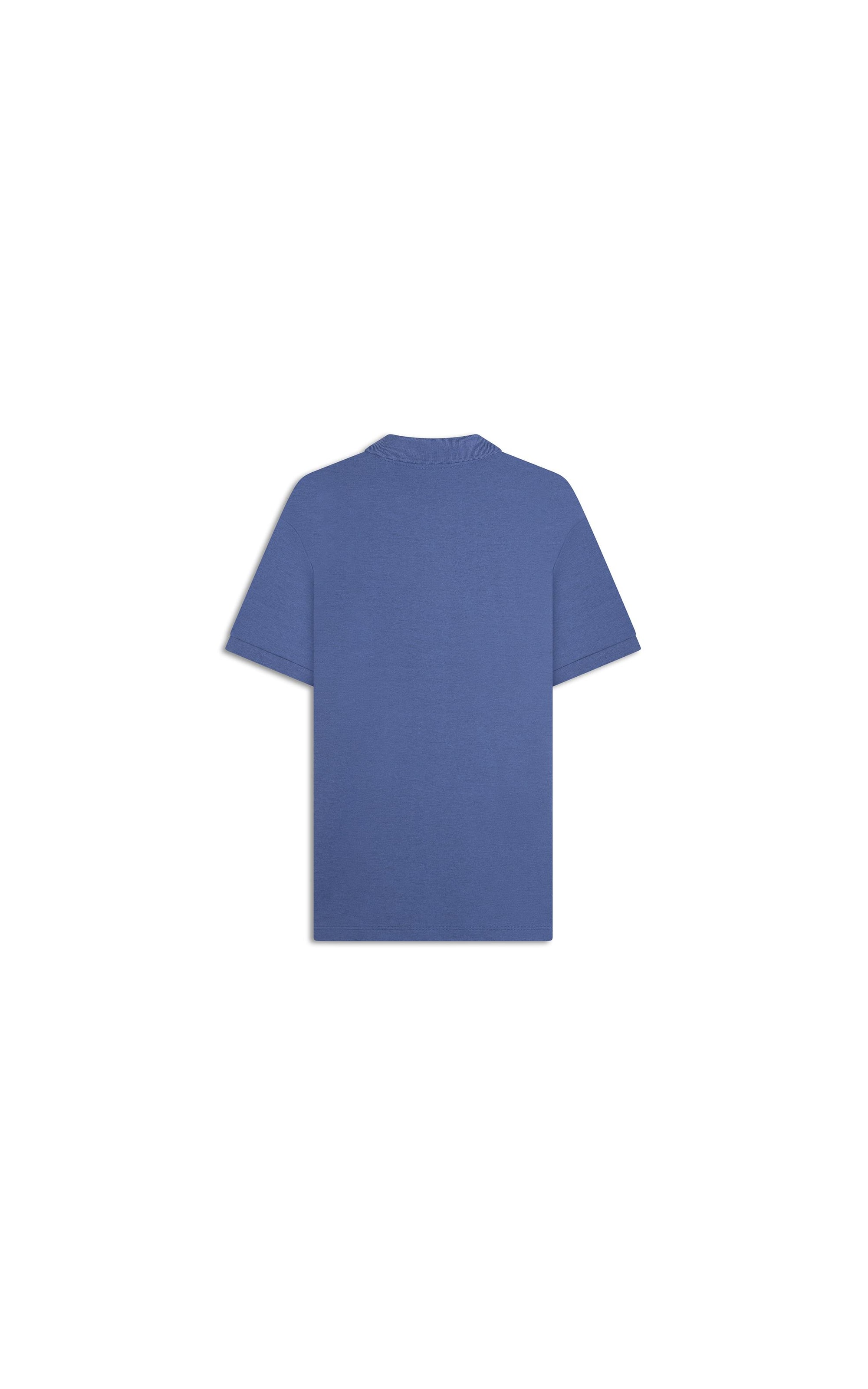 Polo Piquet Mescla Básica Azul Jeans