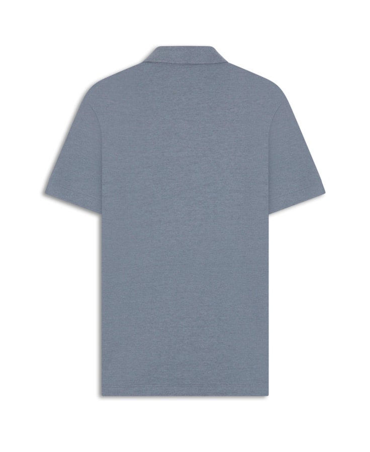 Polo Piquet Mescla Básica Azul Mescla