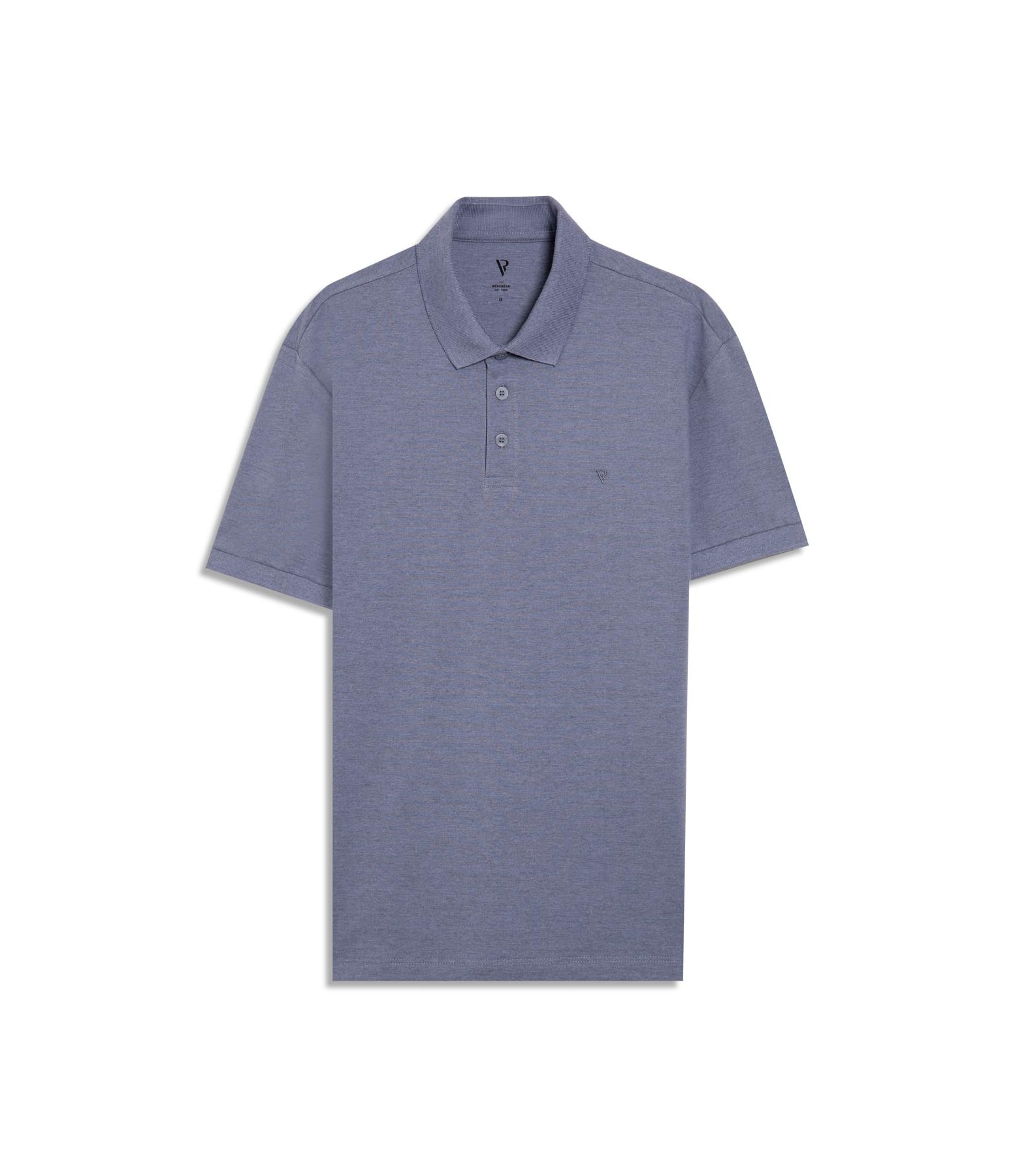 Polo Piquet Mescla Básica Azul Pervante