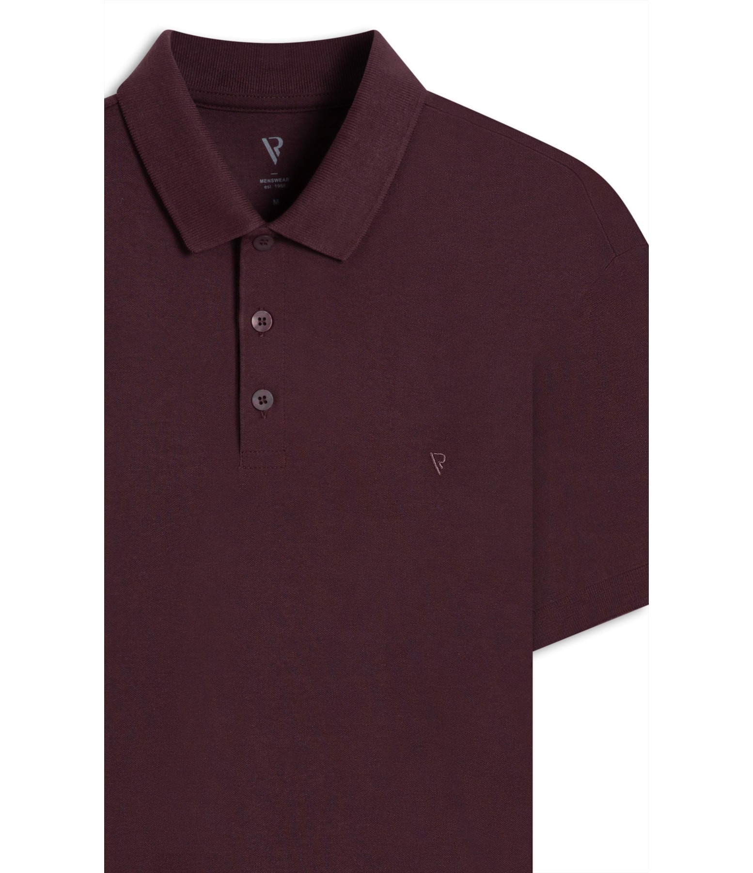 Polo Piquet Mescla Básica Bordo Mescla