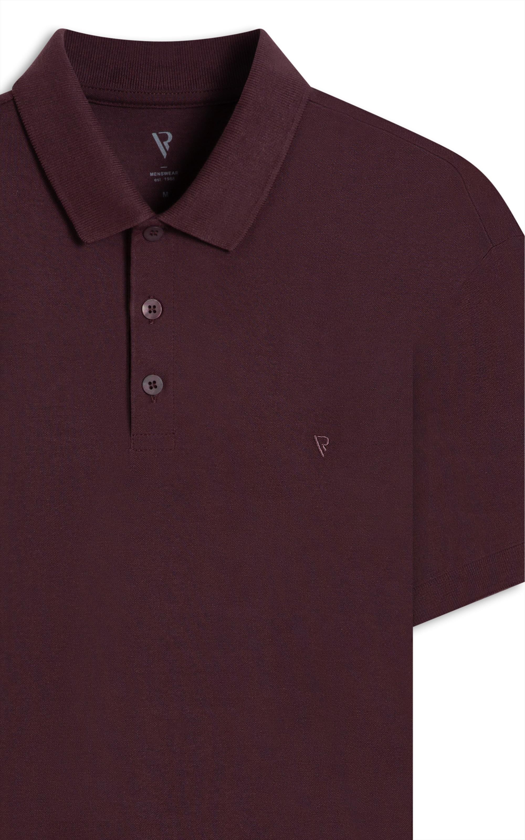 Polo Piquet Mescla Básica Bordo Mescla