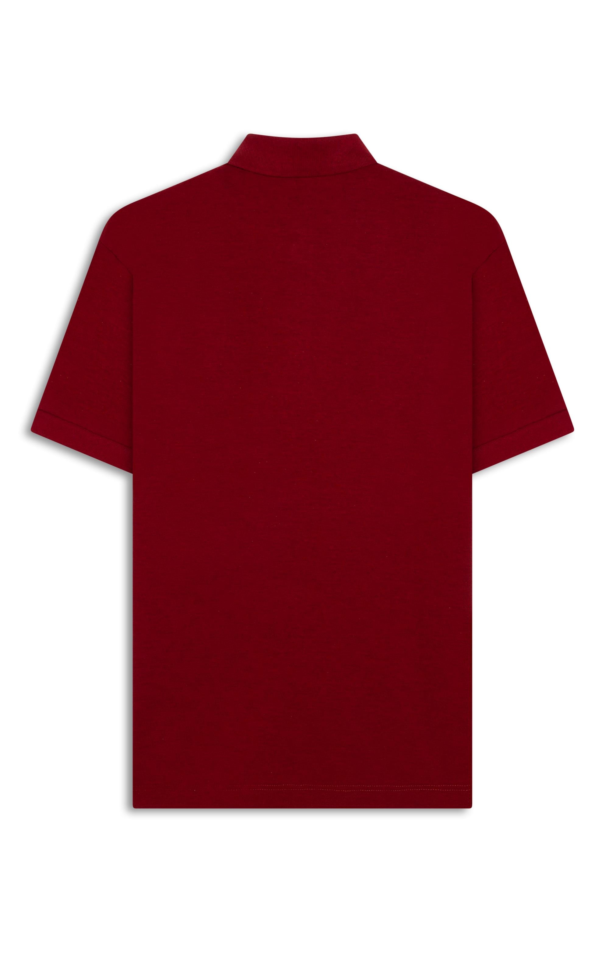 Polo Piquet Mescla Básica Cereja