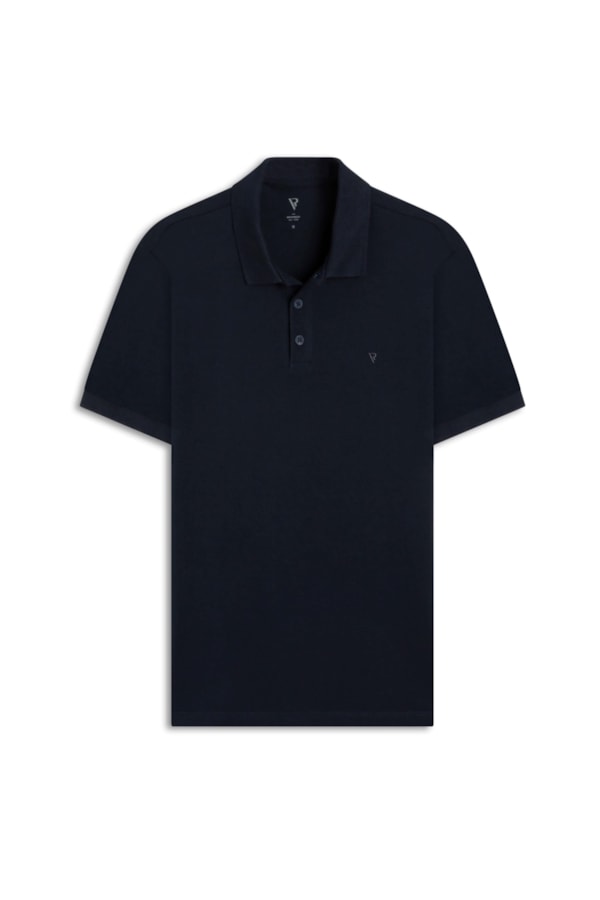 Polo Piquet Mescla Básica Dark Navy Mescla