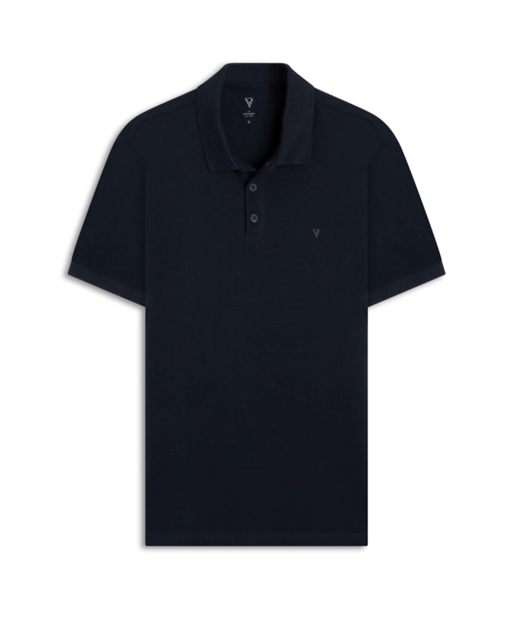Polo Piquet Mescla Básica Dark Navy Mescla