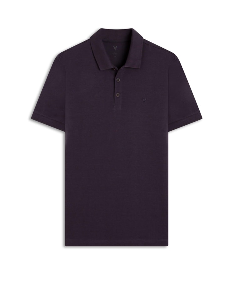 Polo Piquet Mescla Básica Old Purple
