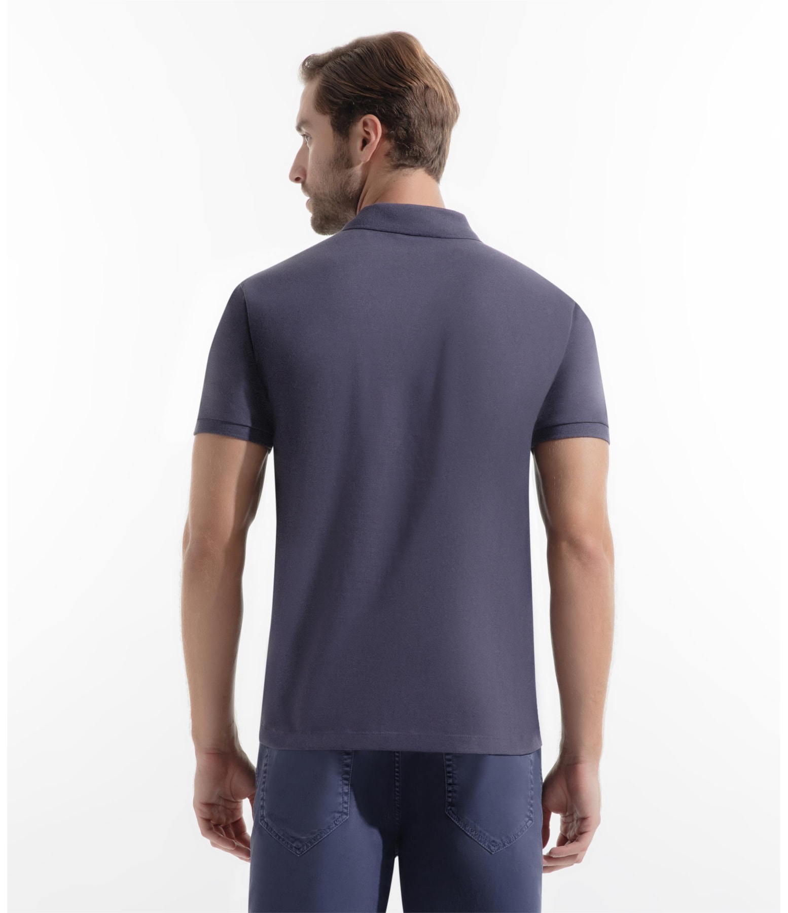 Polo Piquet Mescla Básica Old Purple Mescla