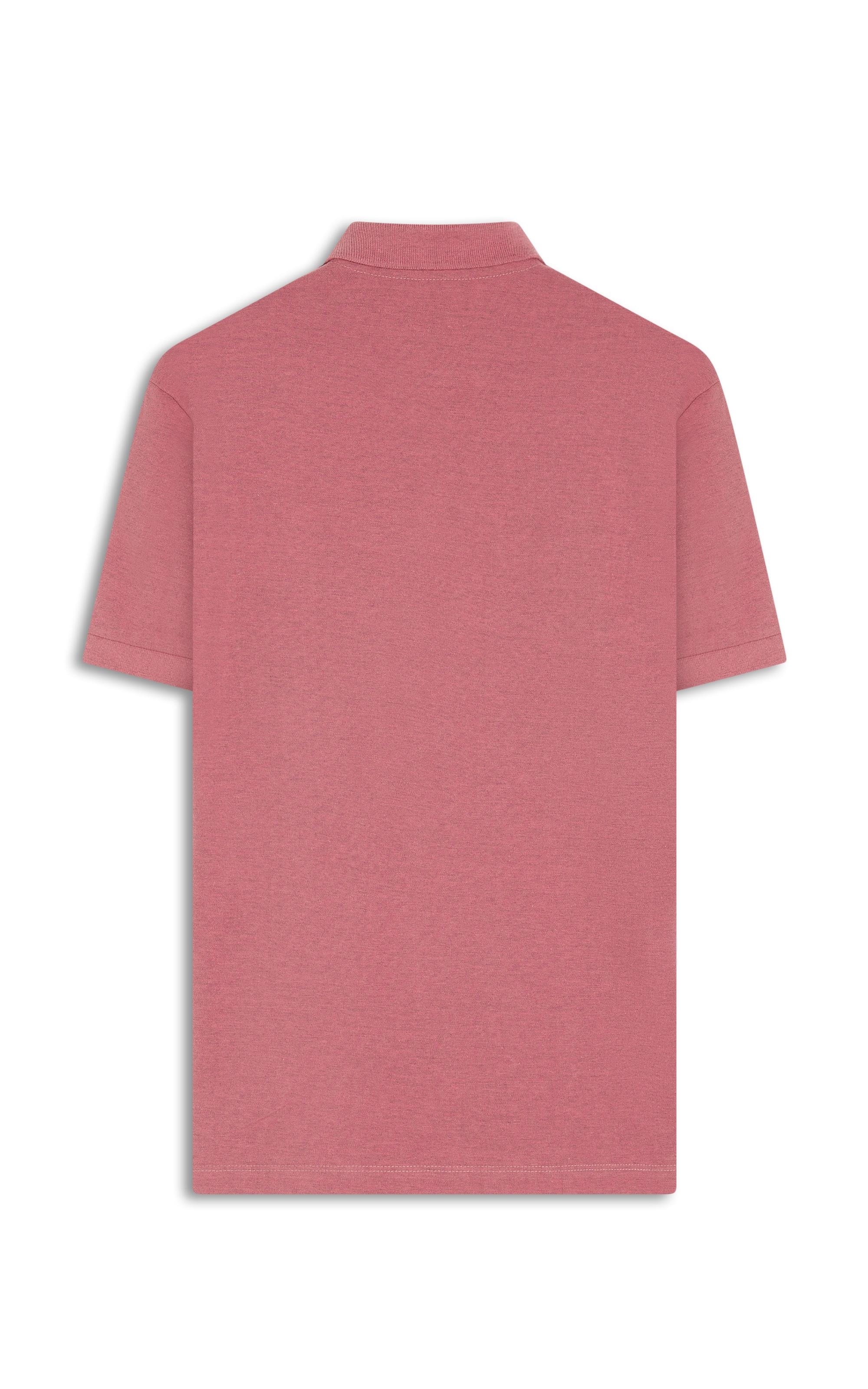 Polo Piquet Mescla Básica Rosa Mescla