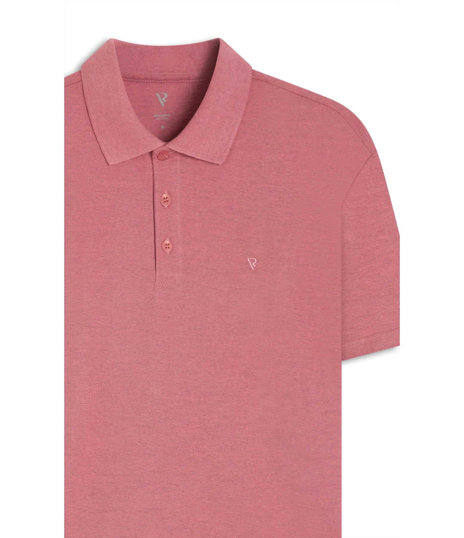 Polo Piquet Mescla Básica Rosa Mescla