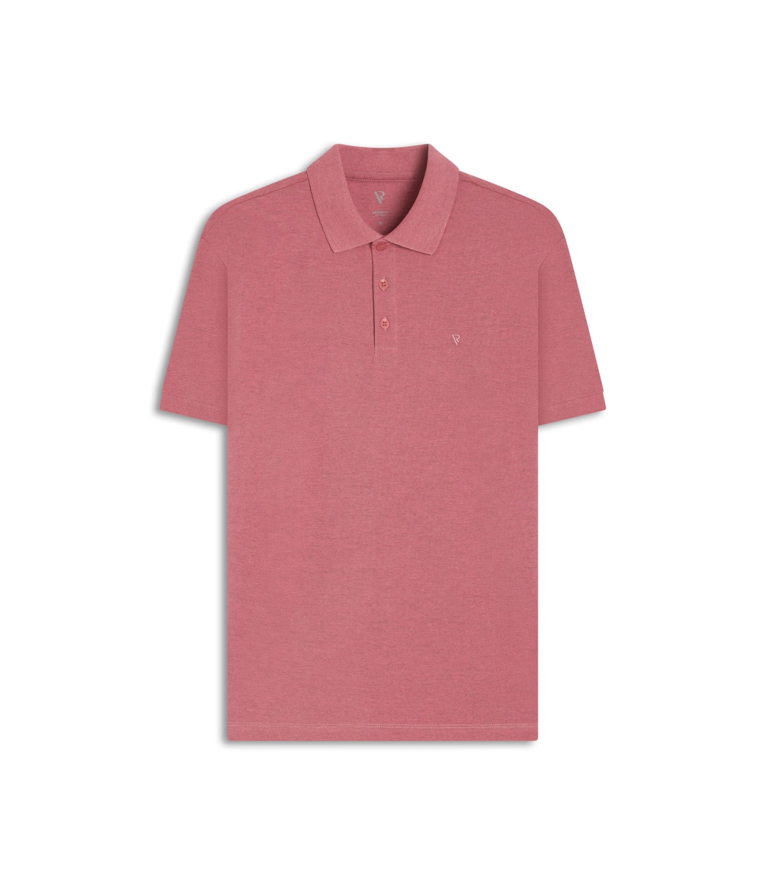 Polo Piquet Mescla Básica Rosa Mescla