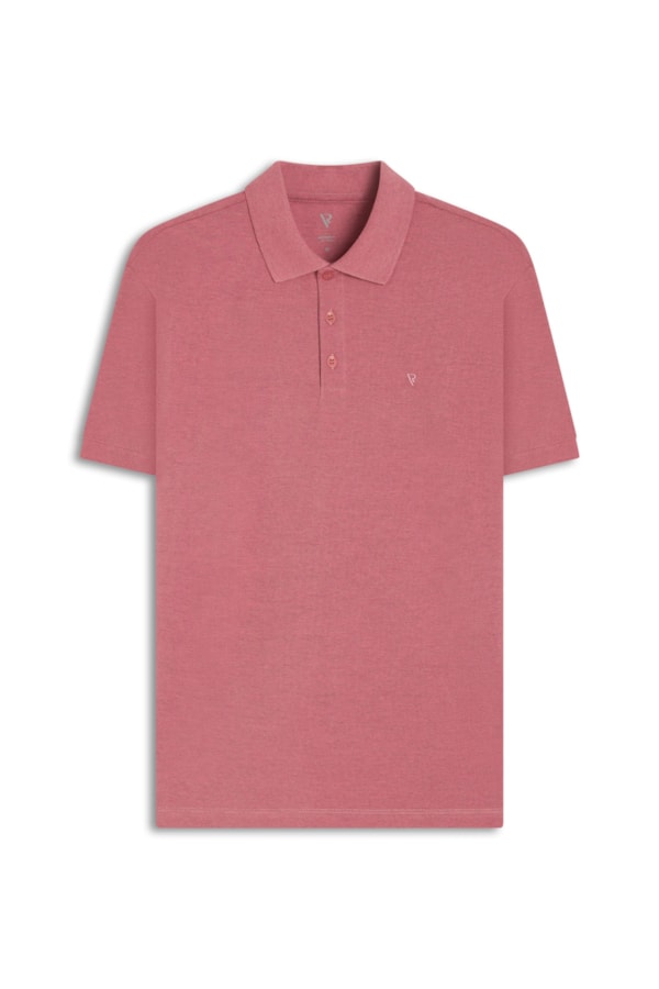 Polo Piquet Mescla Básica Rosa Mescla