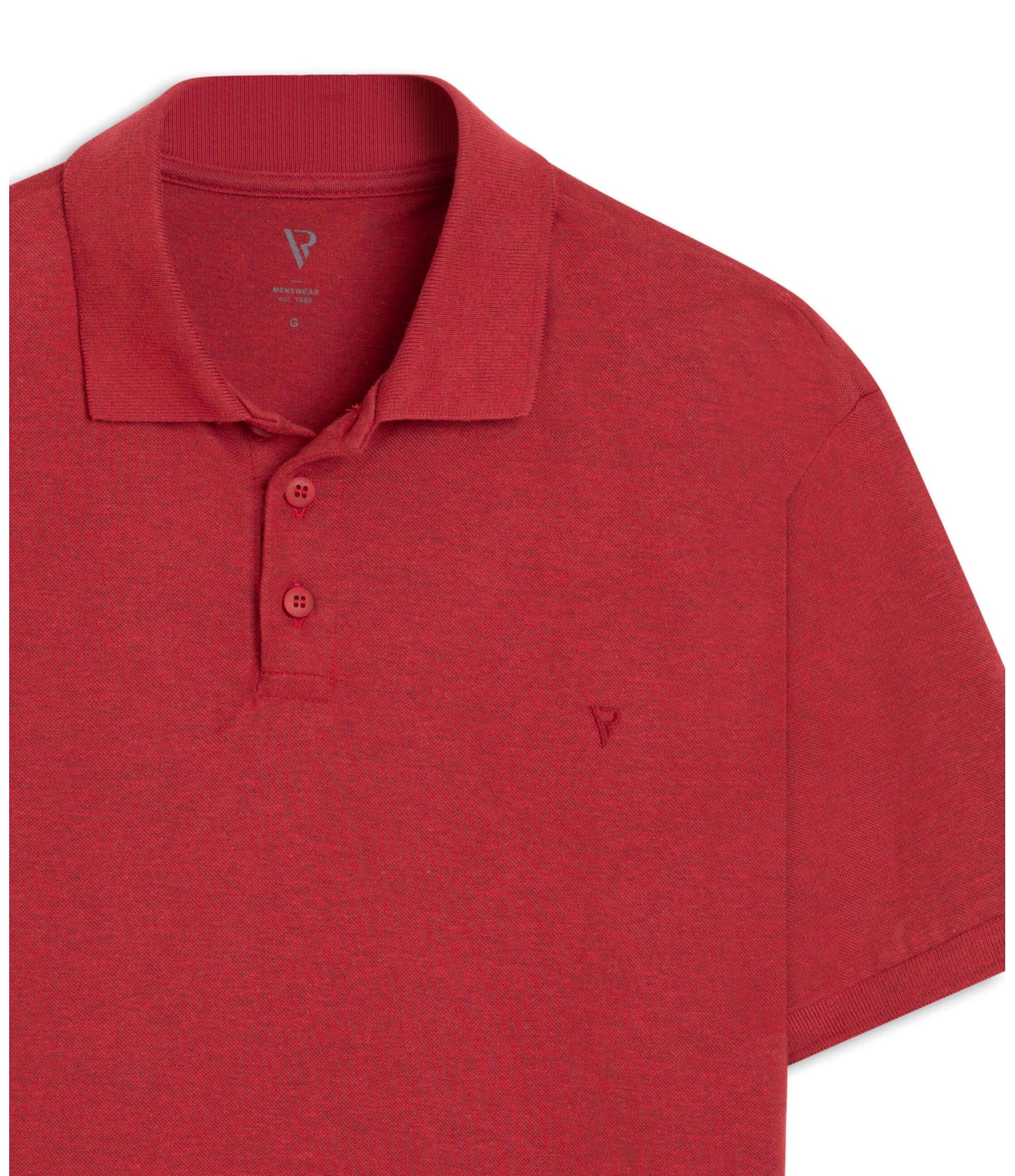 Polo Piquet Mescla Básica Vermelho Mescla