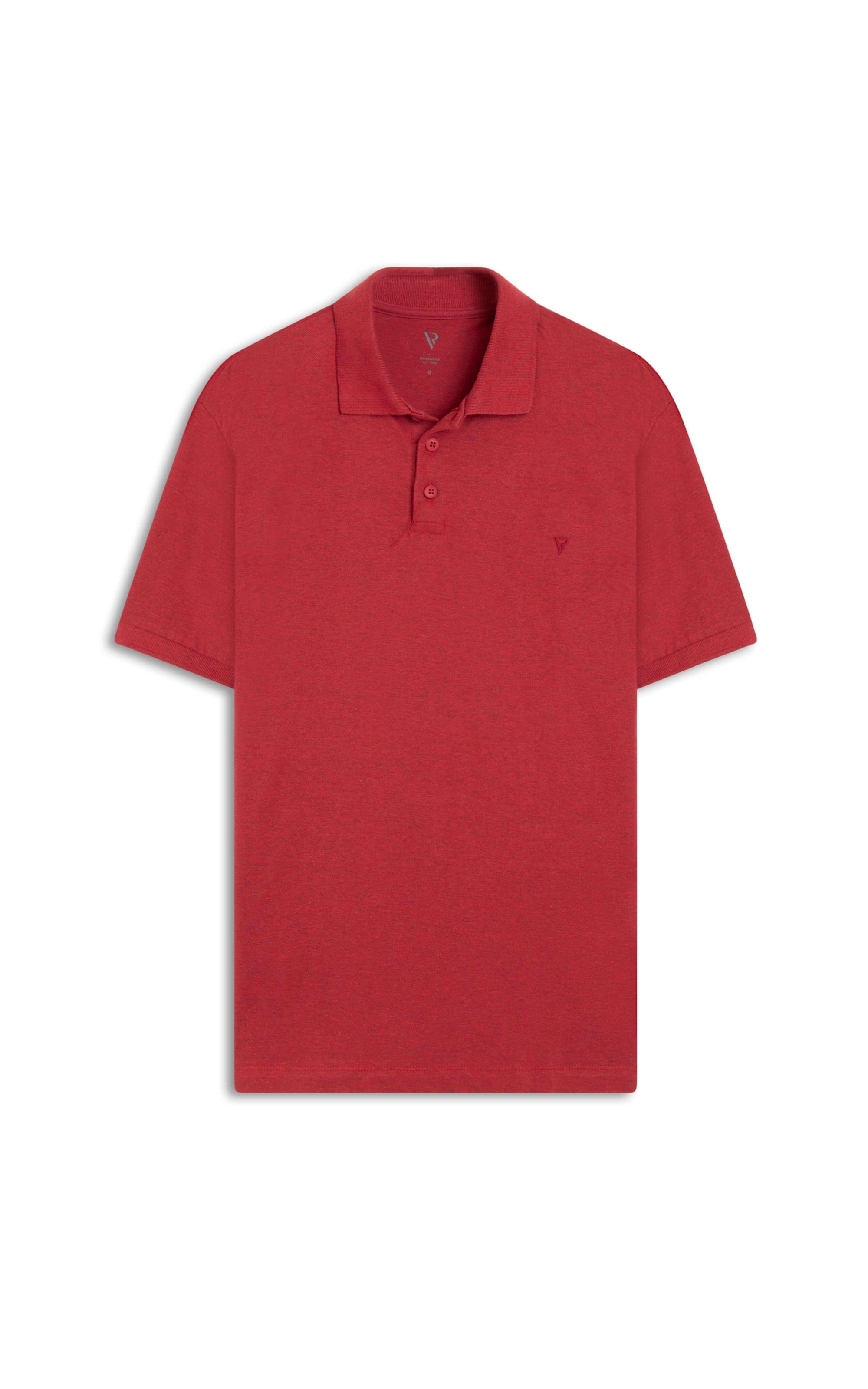 Polo Piquet Mescla Básica Vermelho Mescla