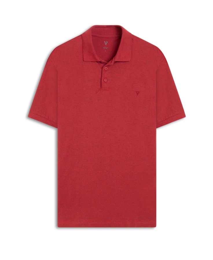 Polo Piquet Mescla Básica Vermelho Mescla