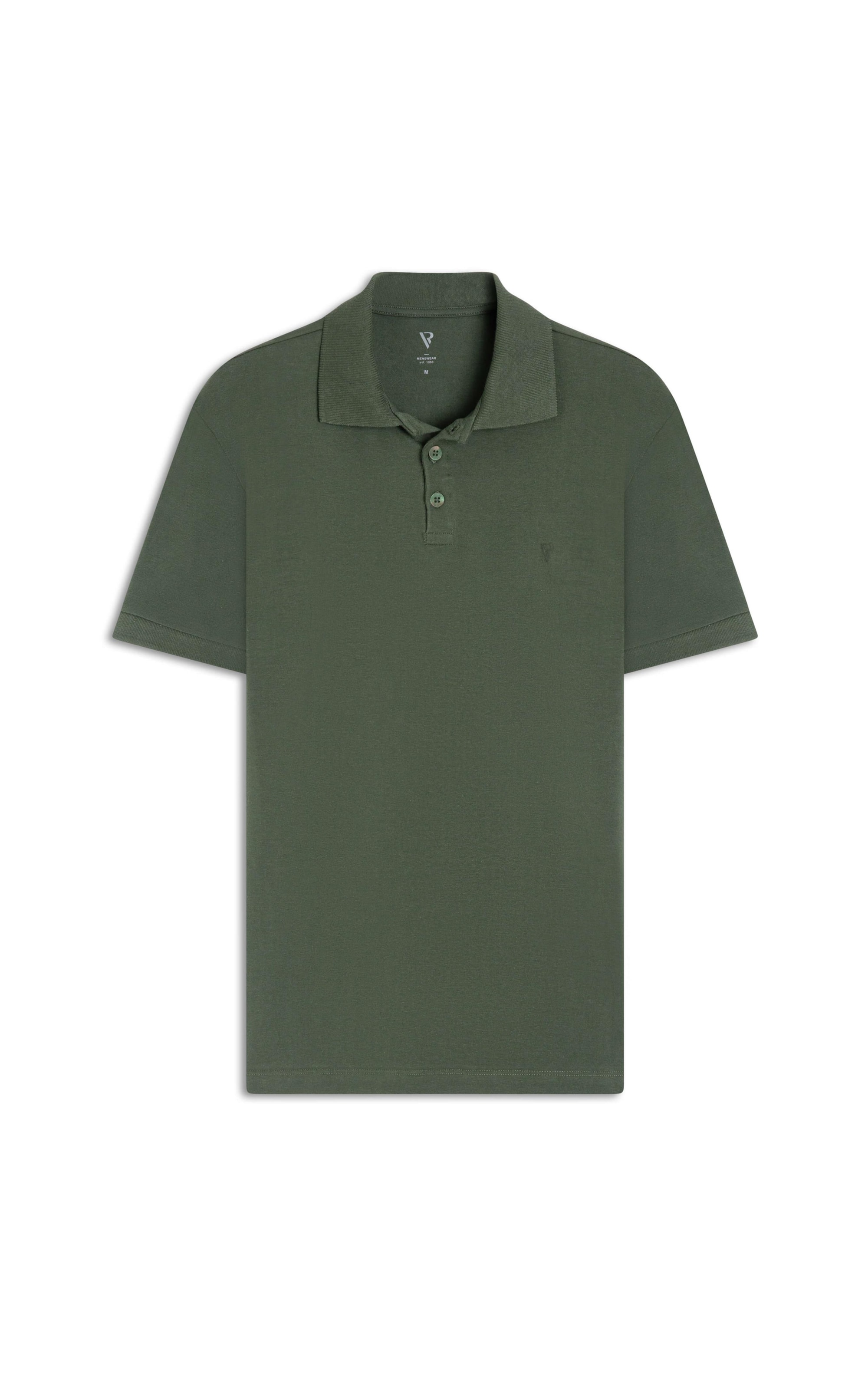 Polo Slim Básica Verde Militar