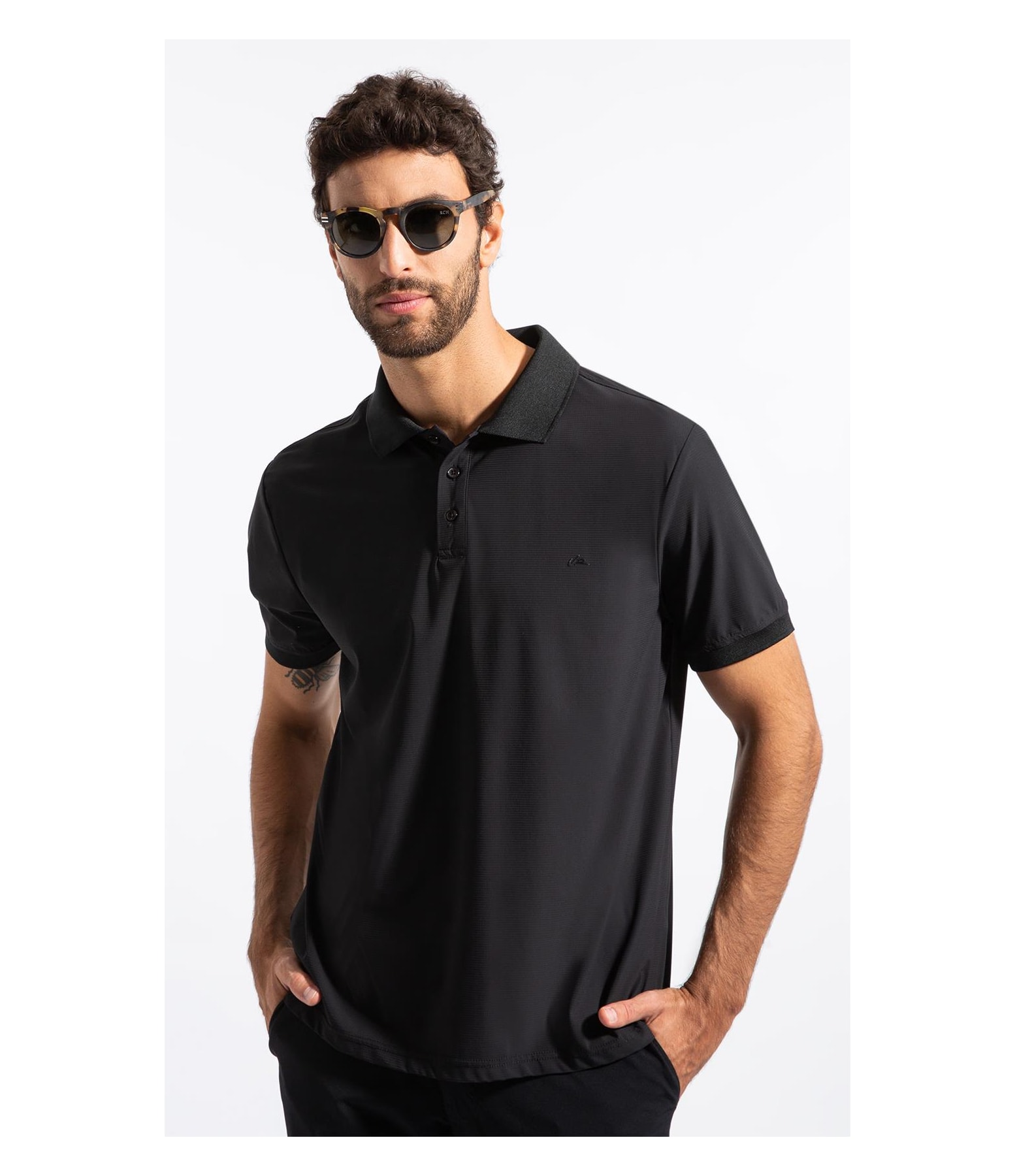 Polo Texture Tech Preto