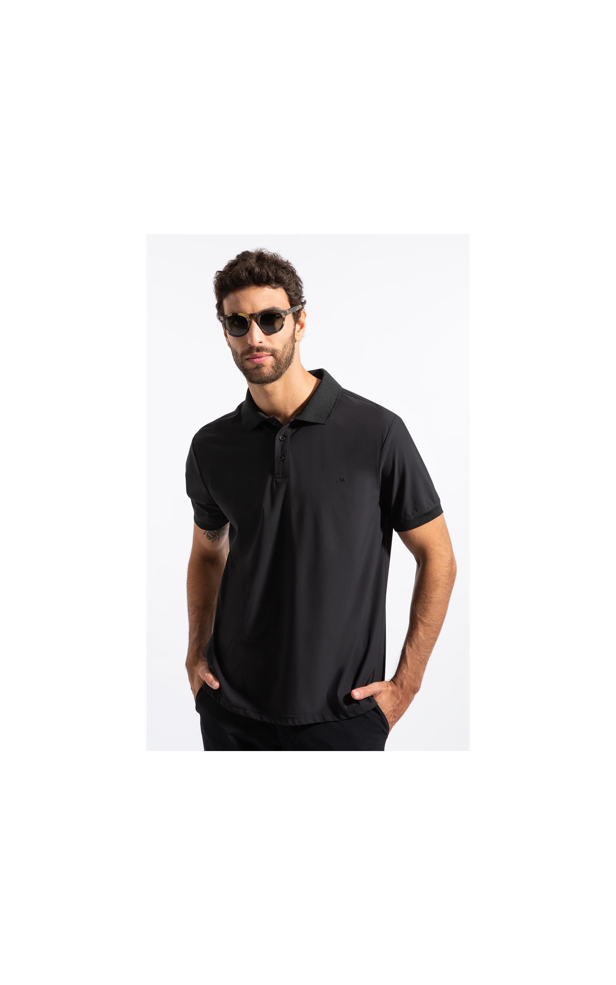 Polo Texture Tech Preto