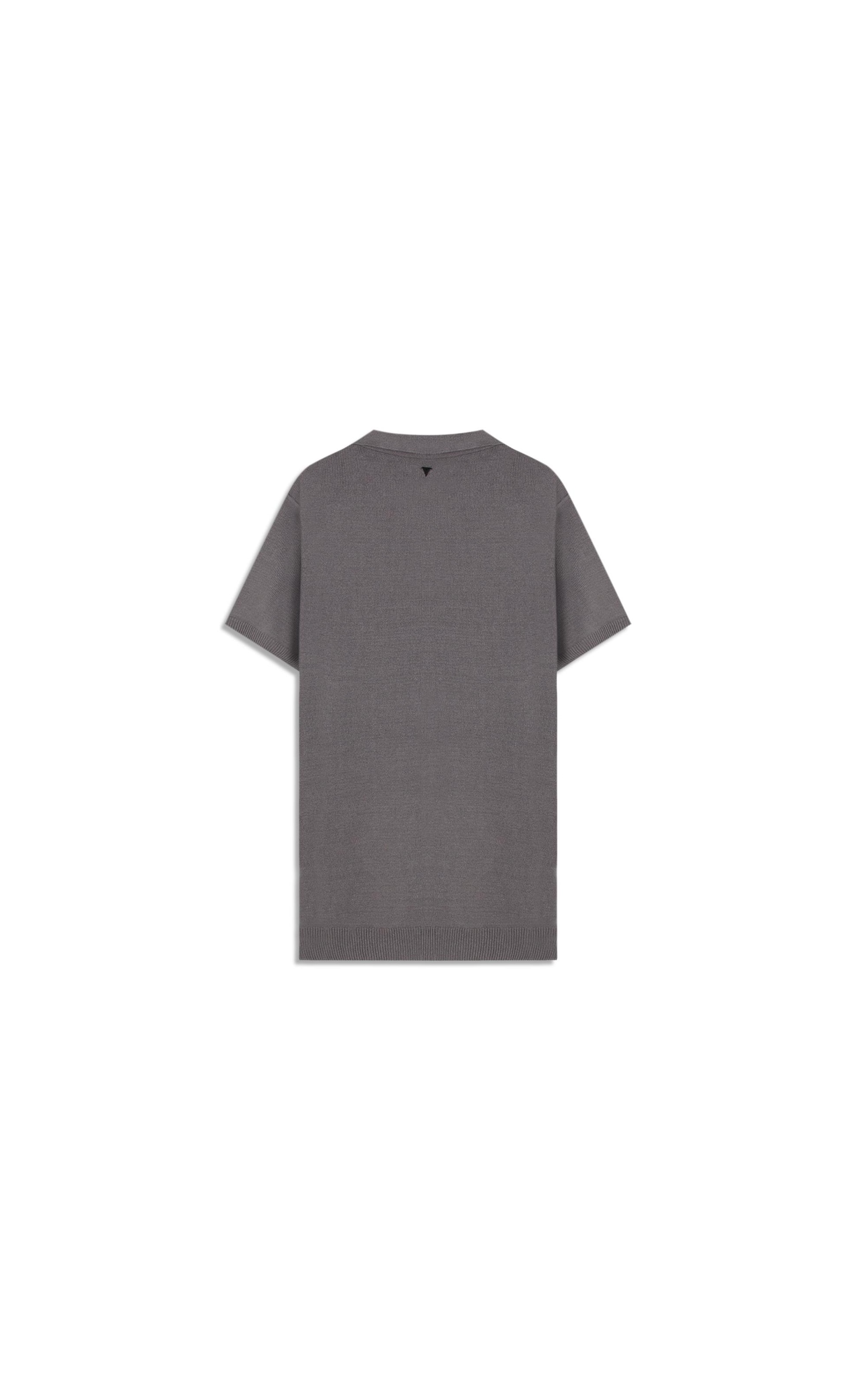 Polo Tricot Modal Cinza Claro