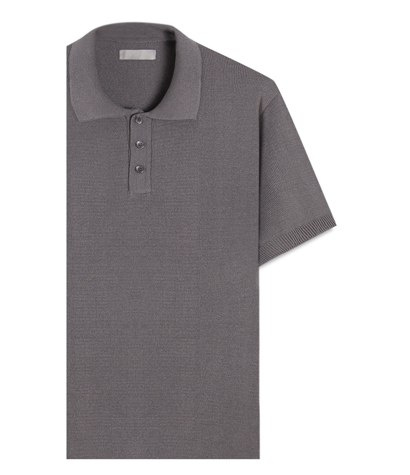 Polo Tricot Modal Cinza Claro