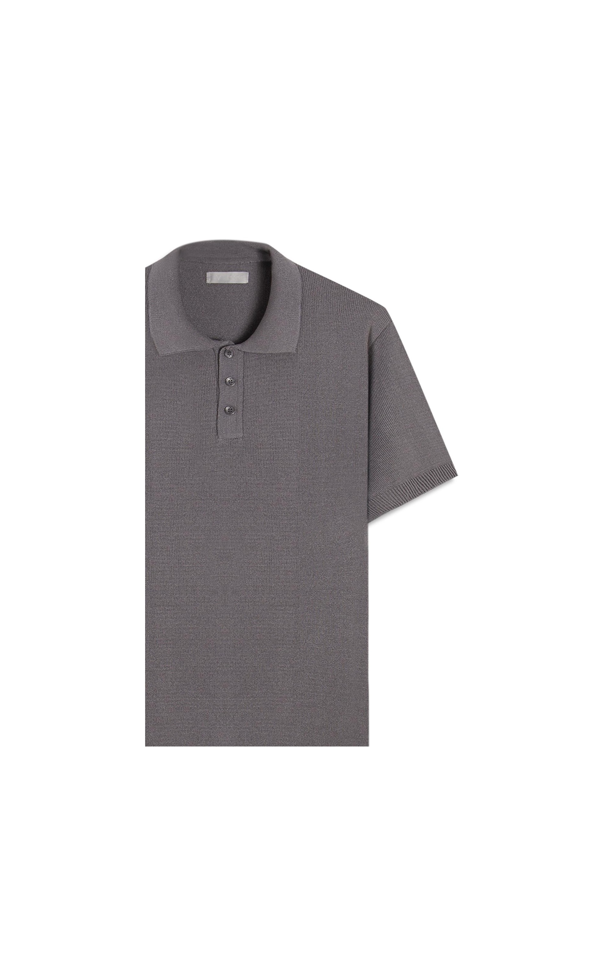 Polo Tricot Modal Cinza Claro