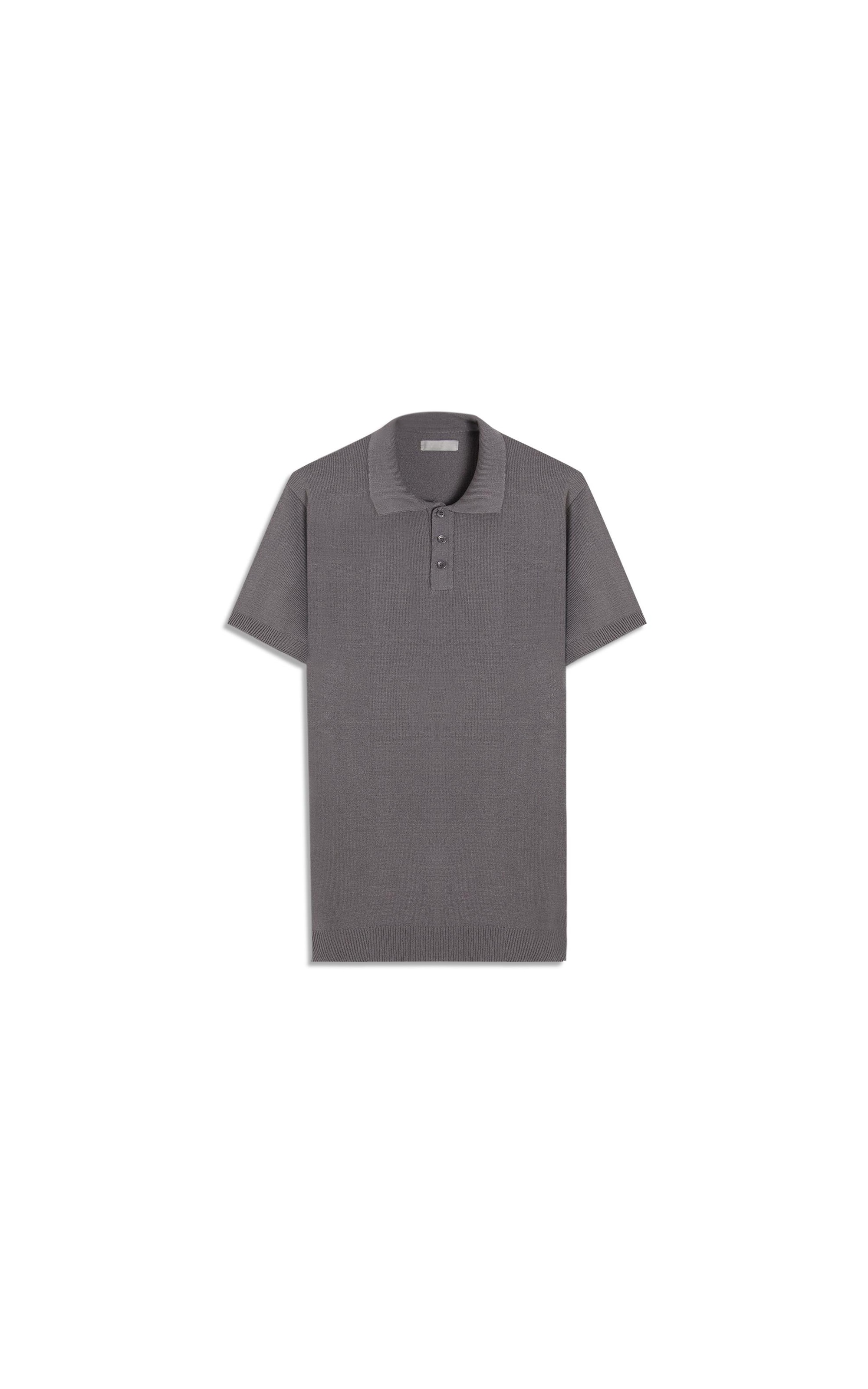 Polo Tricot Modal Cinza Claro