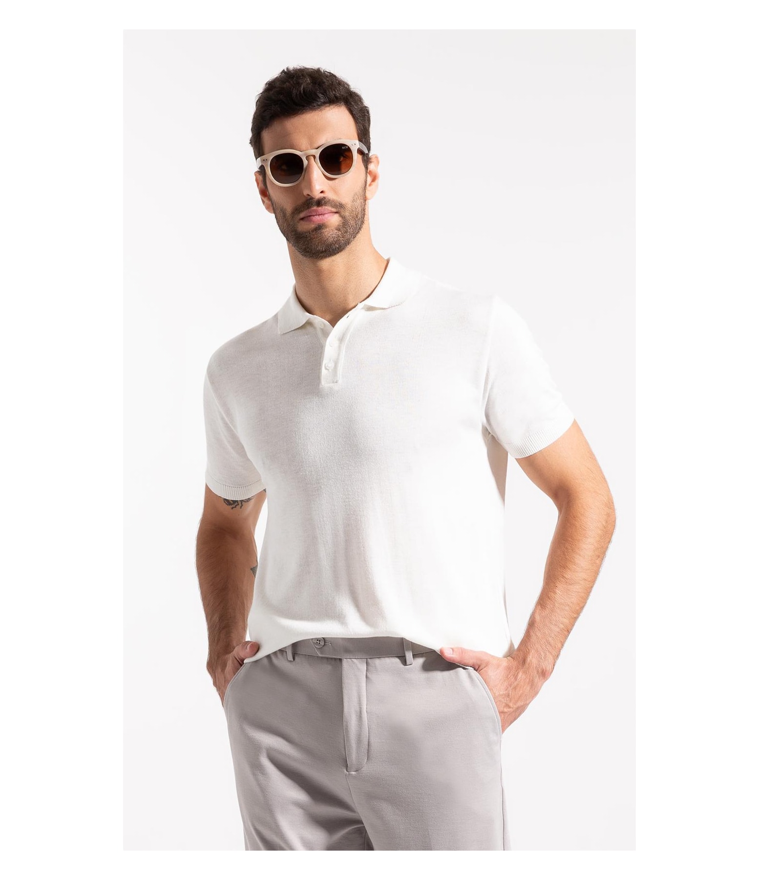 Polo Tricot Pedro Off White