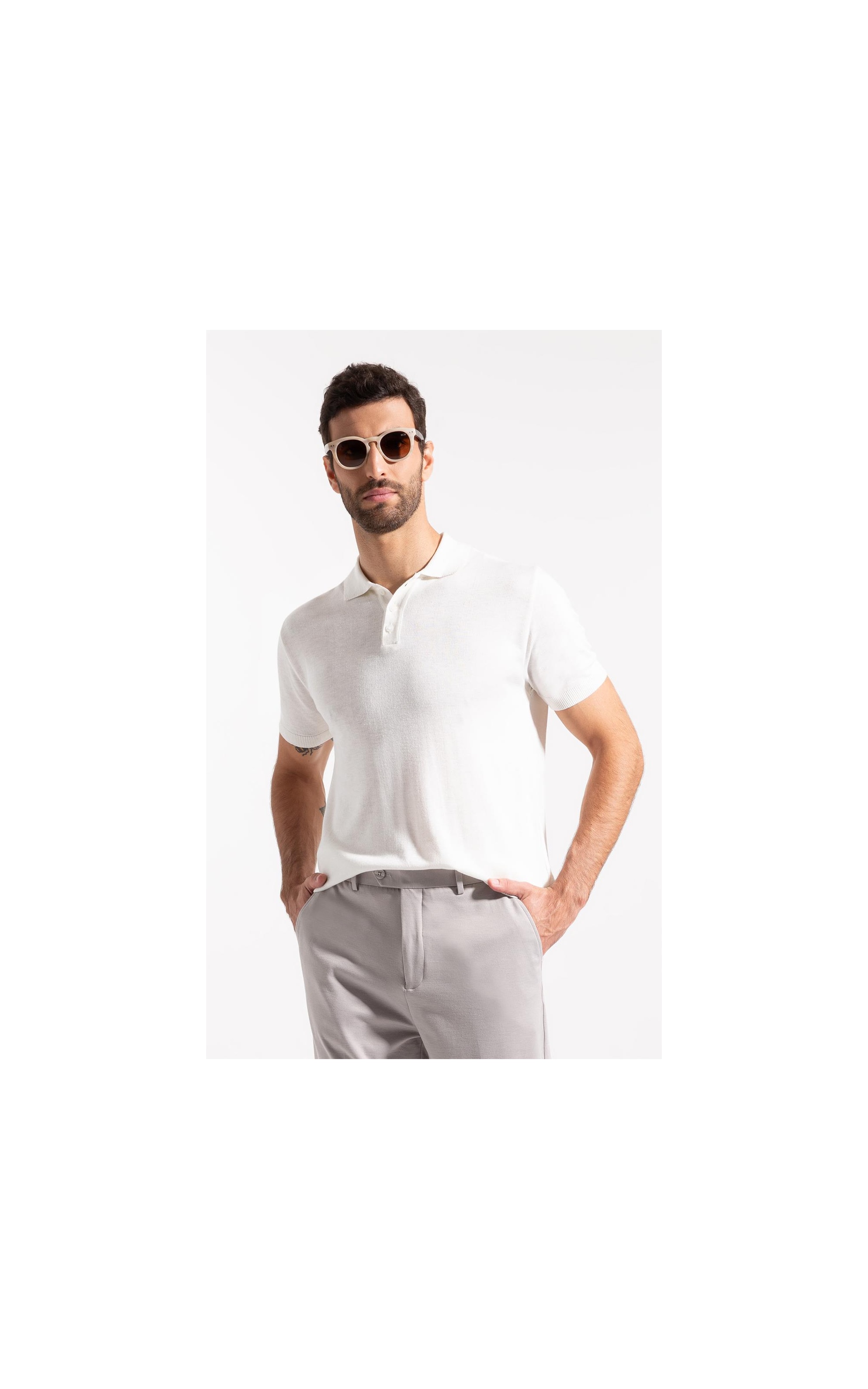 Polo Tricot Pedro Off White