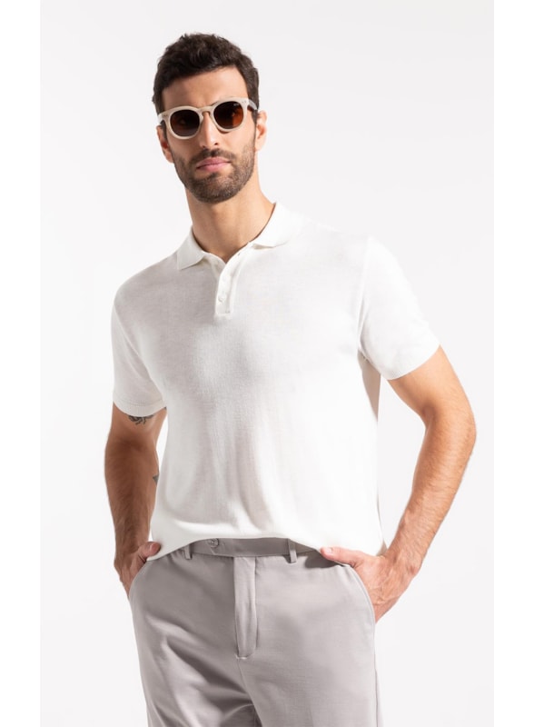 Polo Tricot Pedro Off White