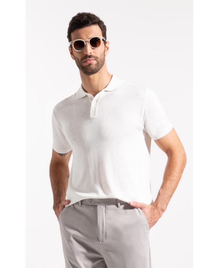 Polo Tricot Pedro Off White