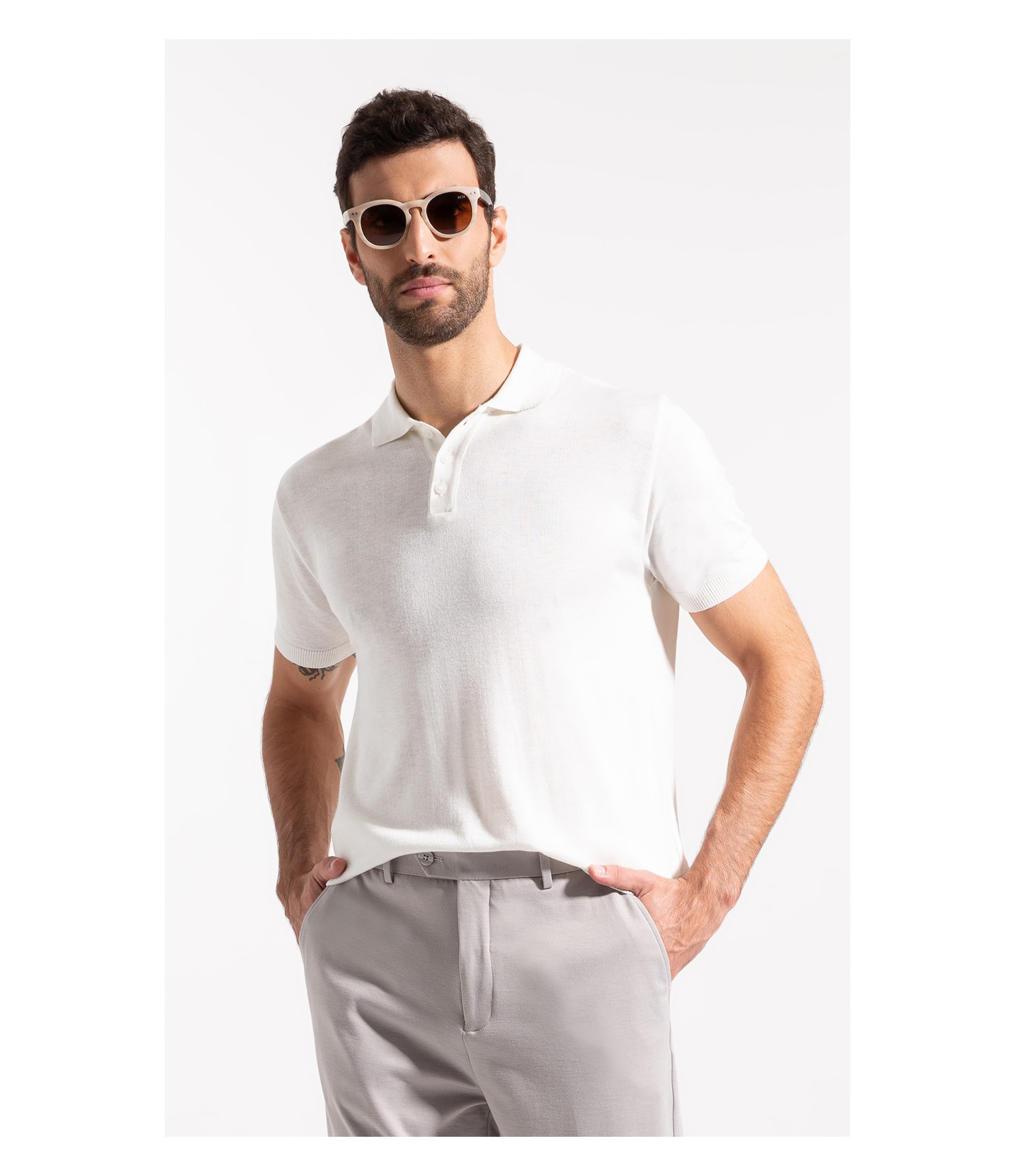 Polo Tricot Pedro Off White