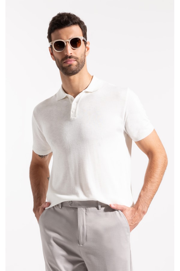 Polo Tricot Pedro Off White
