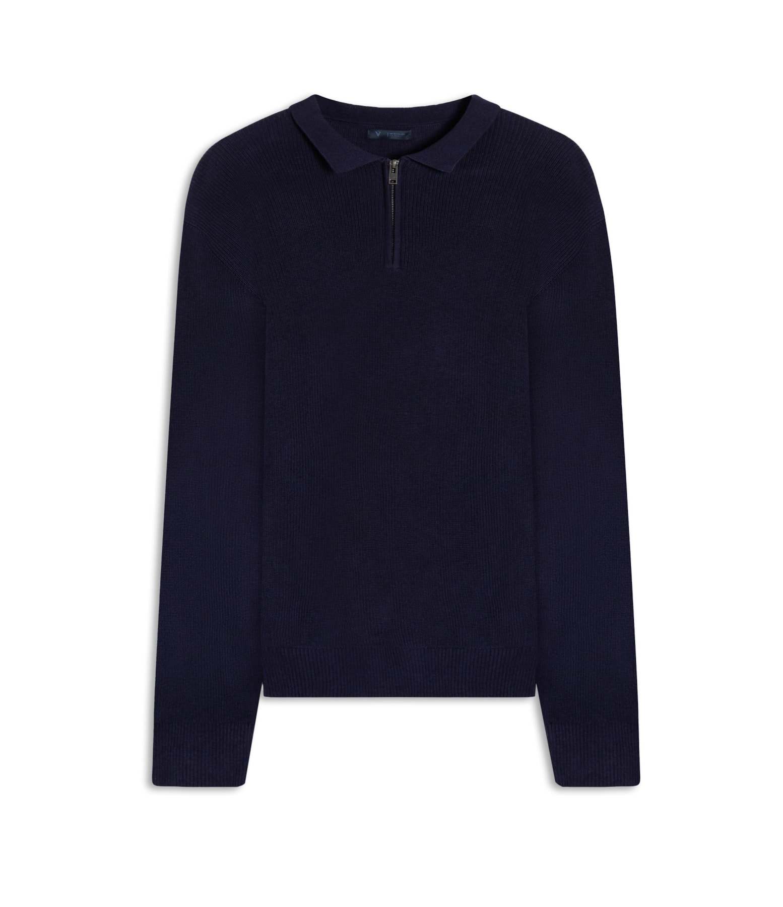 Polo Tricot Zipper Sweart Marinho