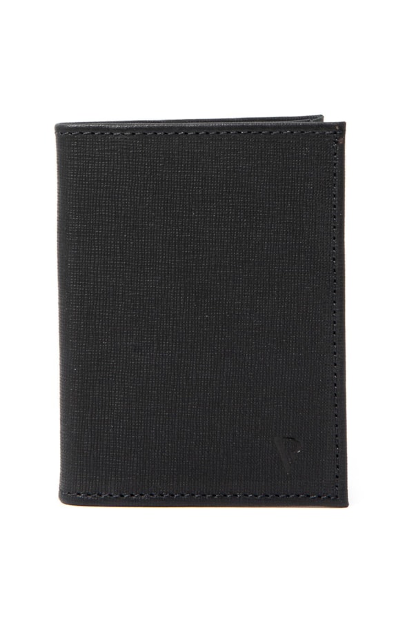 Porta Cartoes Vertical Saffiano Preto