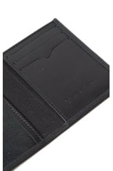 Porta Cartoes Vertical Saffiano Preto