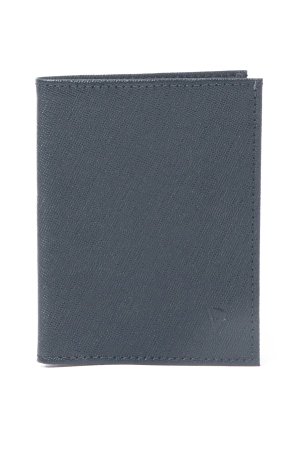 Porta Cartoes Vertical Saffiano Preto