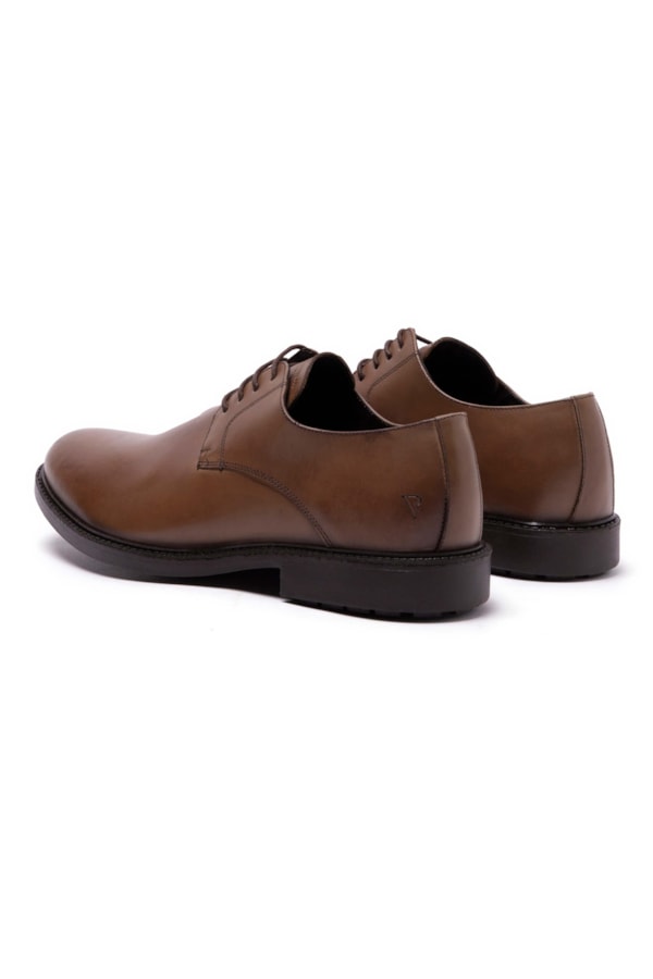 Sapato Couro Office Derby Marrom