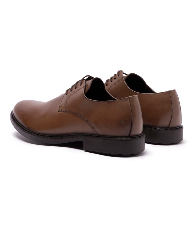 Sapato Couro Office Derby Marrom