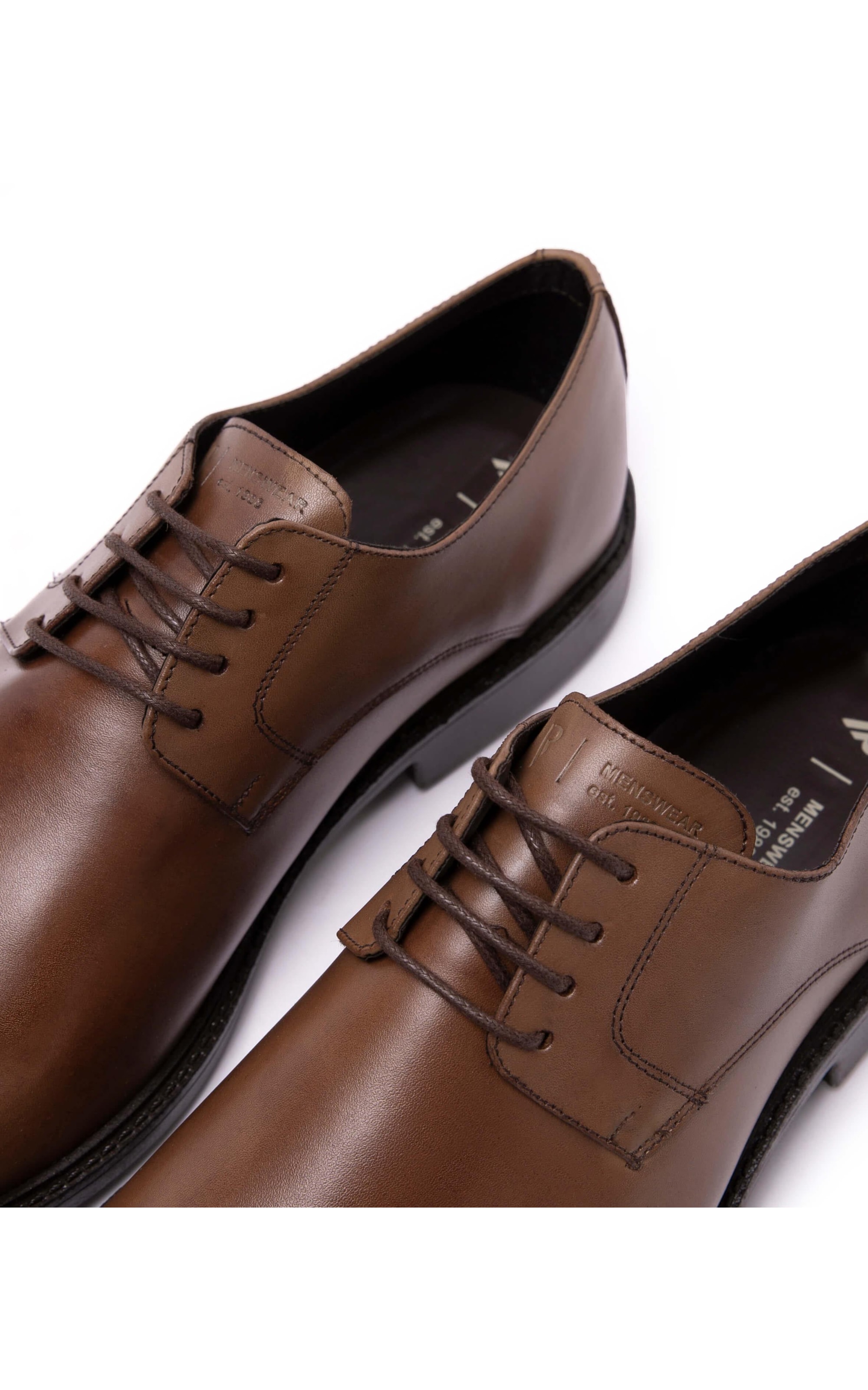 Sapato Couro Office Derby Marrom