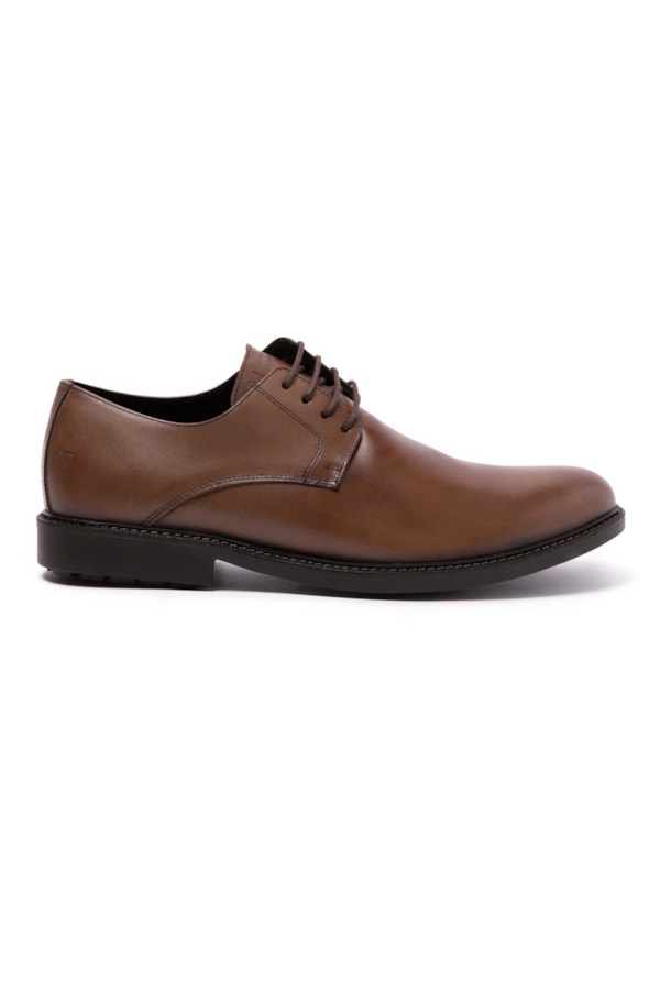 Sapato Couro Office Derby Marrom