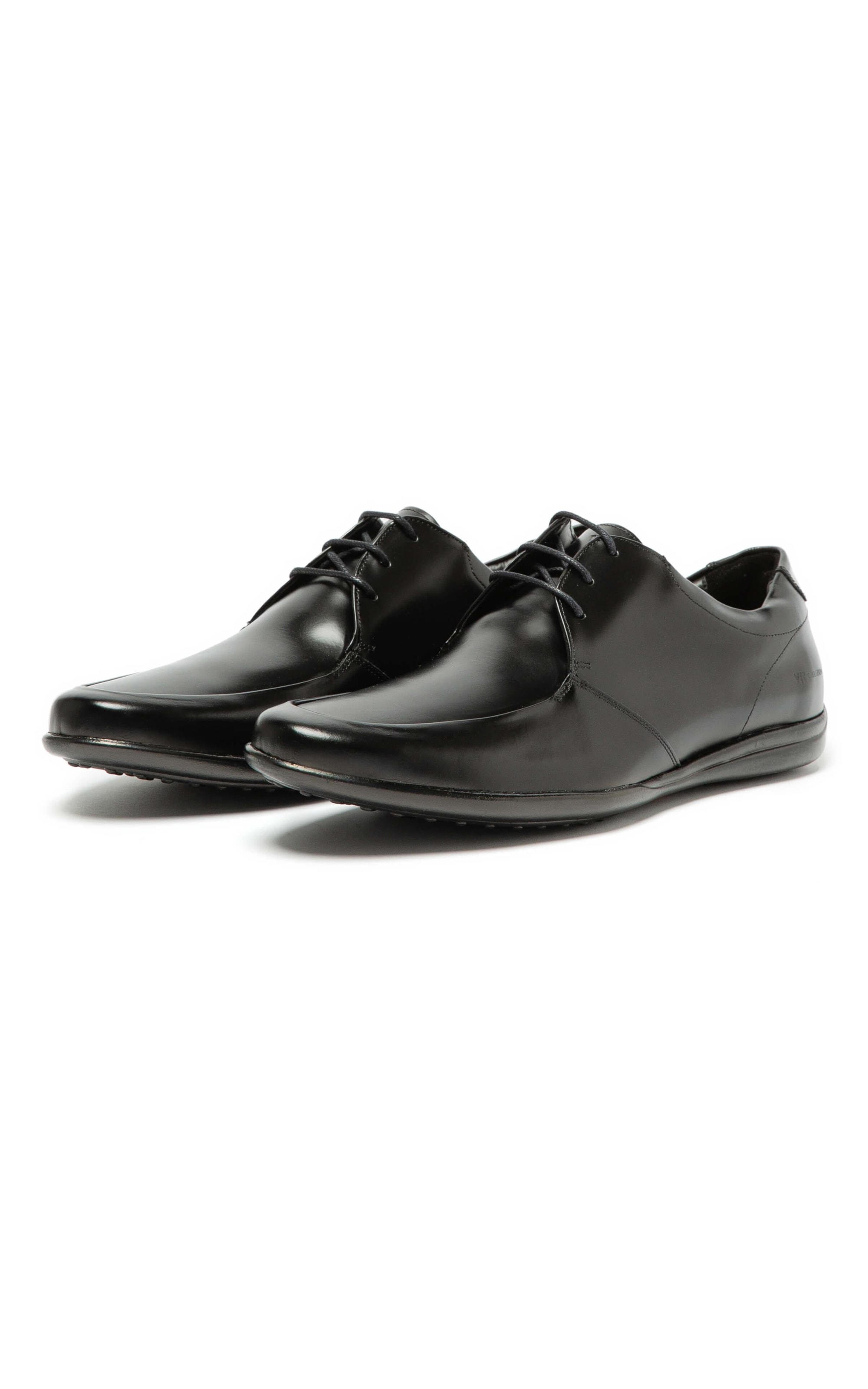 Sapato Couro Sola em Gel Preto