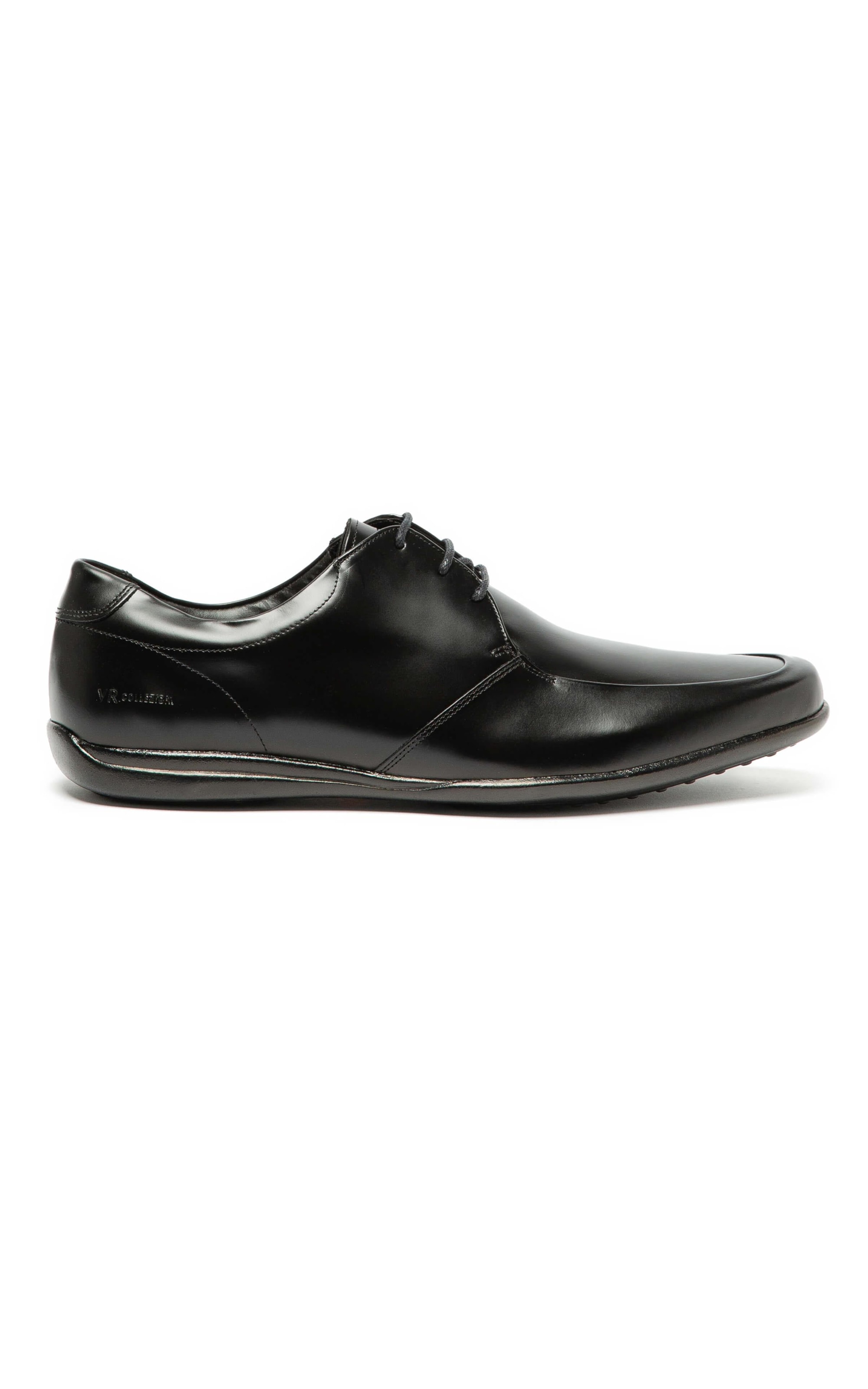 Sapato Couro Sola em Gel Preto