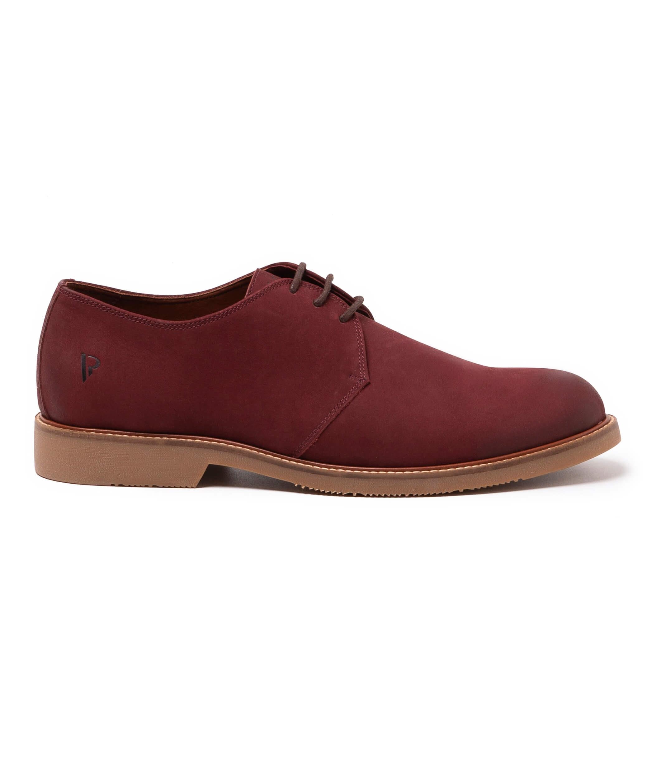 Sapato Derby Nobuck Vr Bordeaux