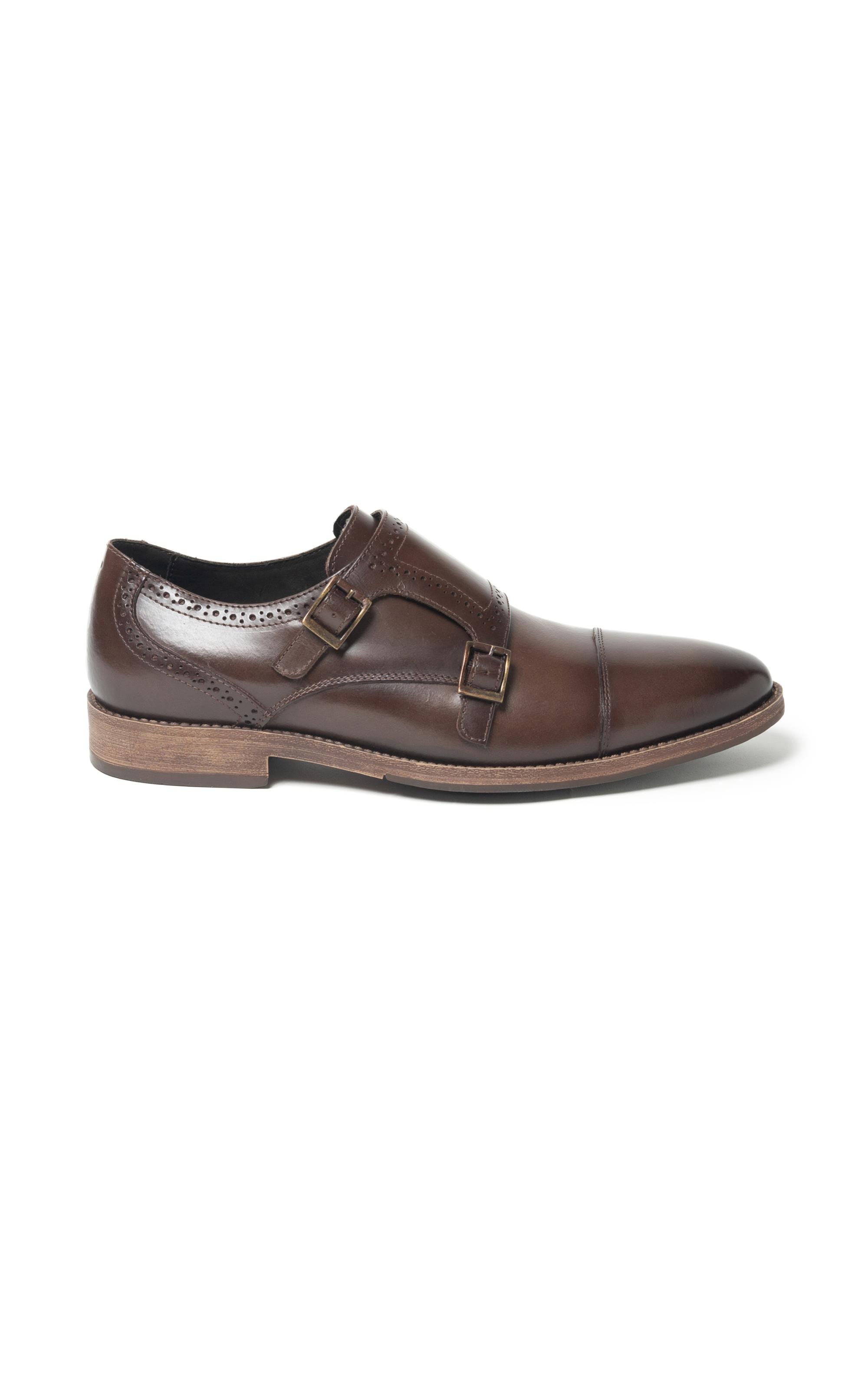 Sapato Monk Strap Dark Brown