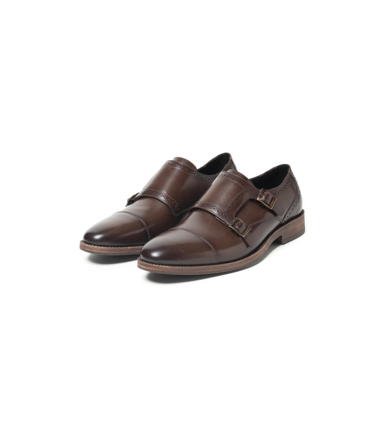 Sapato Monk Strap Dark Brown