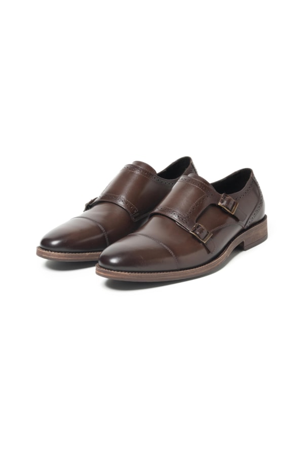 Sapato Monk Strap Dark Brown