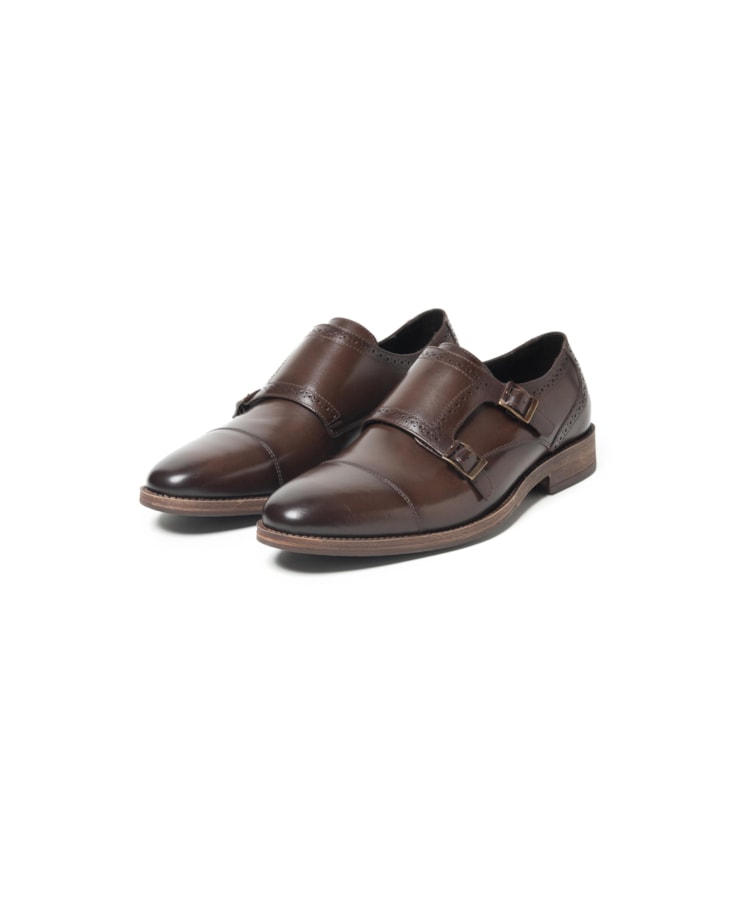 Sapato Monk Strap Dark Brown