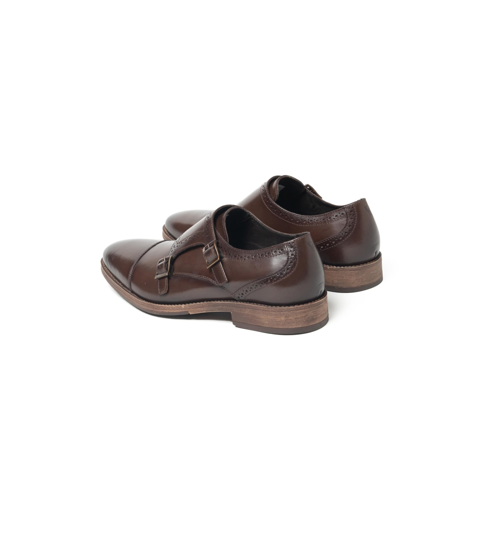 Sapato Monk Strap Dark Brown