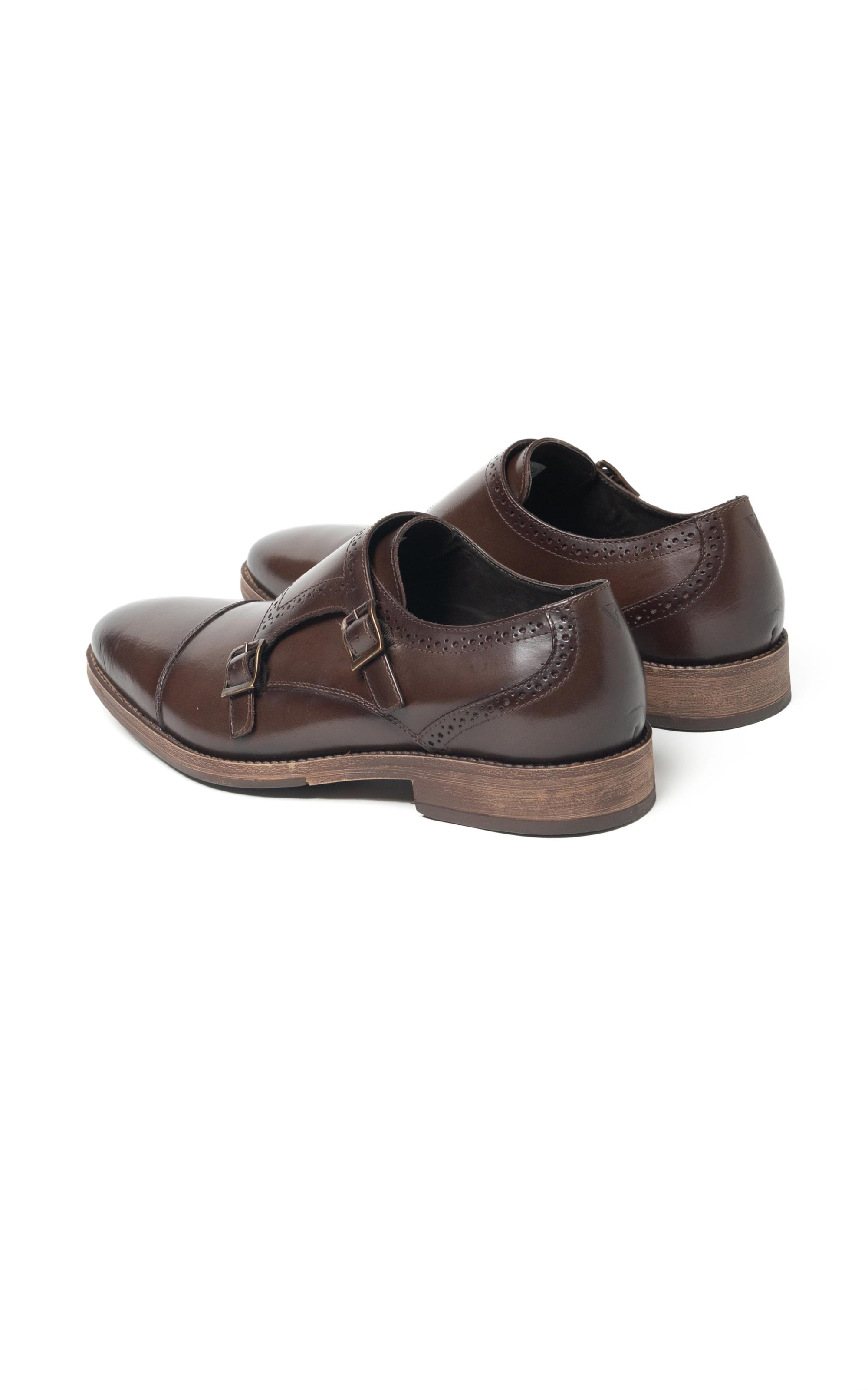 Sapato Monk Strap Dark Brown