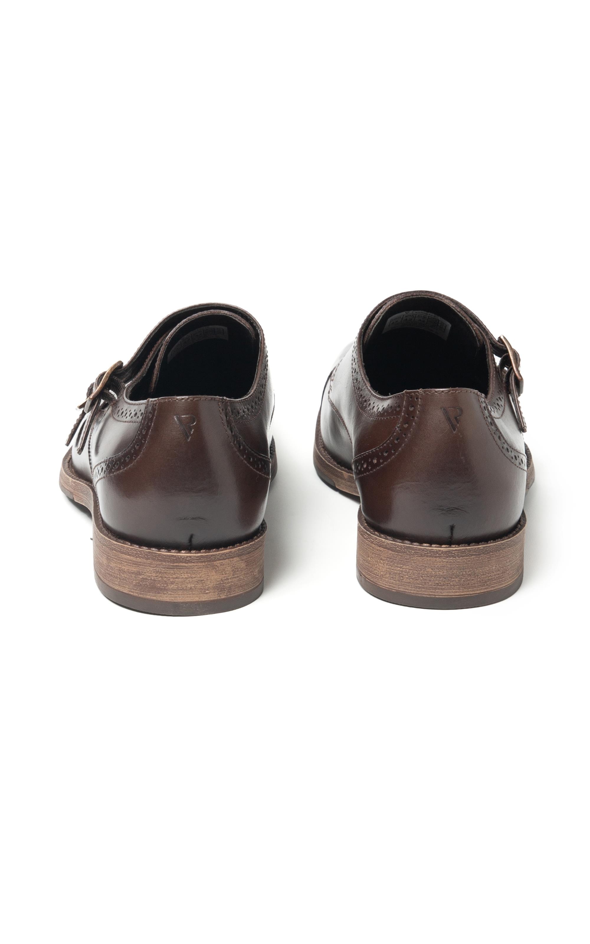 Sapato Monk Strap Dark Brown